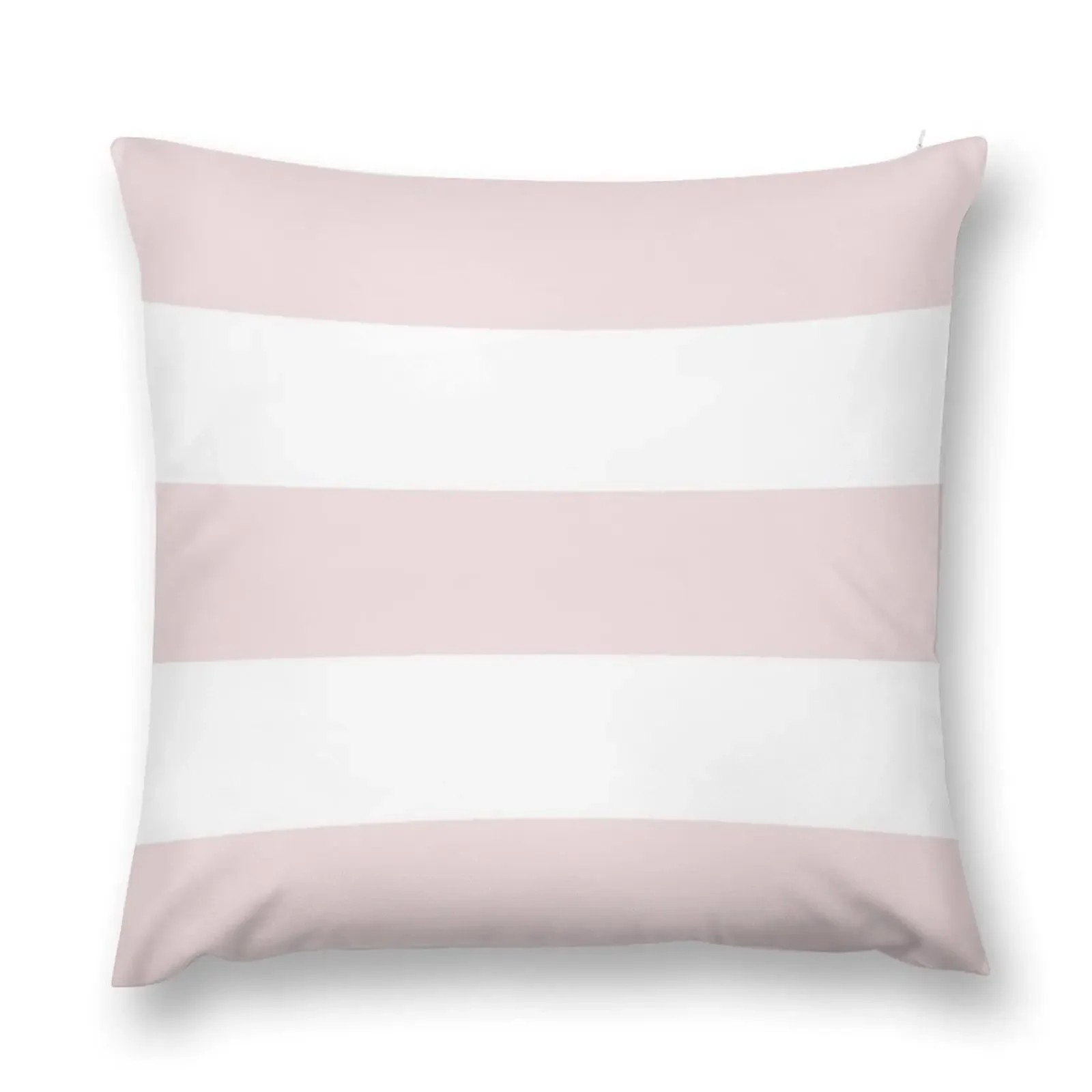 Large PALE PINK and WHITE Horizontal STRIPES Throw Pillow Plaid Sofa Cushions pillow