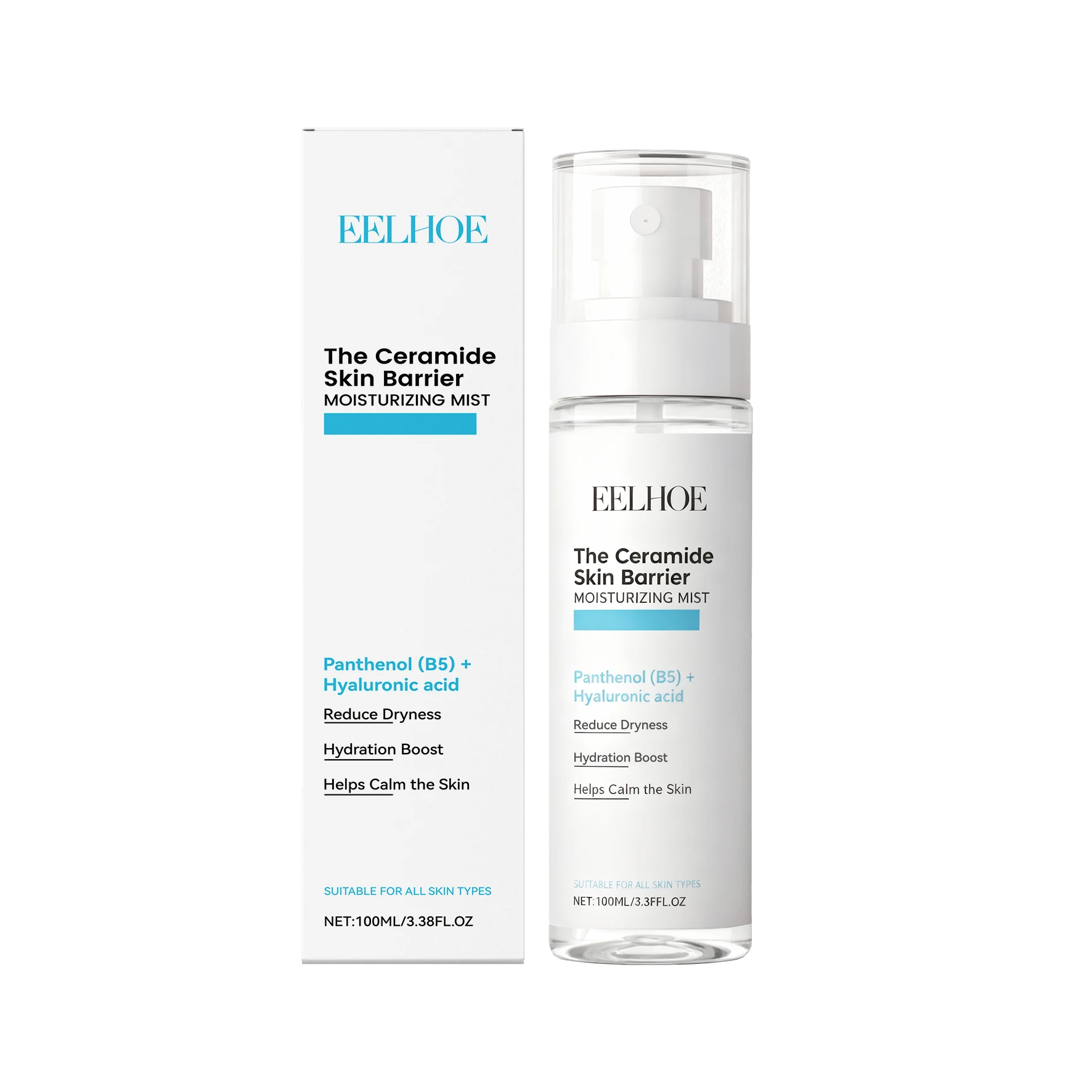 EELHOE Moisturizing and moisturizing spray，Hydrating Spray for Dry Skin, Hydration Boost, All Skin Types, 100ml