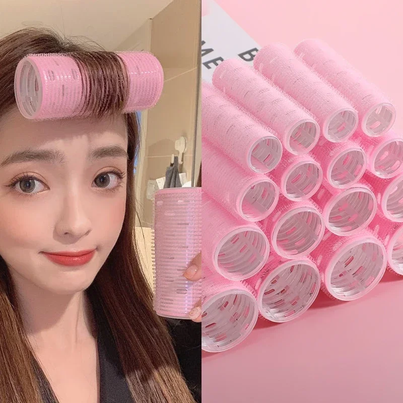 

Large Self-Adhesive Hair Rollers Pink Magic Styling Roller Roll Curler Hairdressing Home Use DIY Hair Women Beauty Tools 3 Style