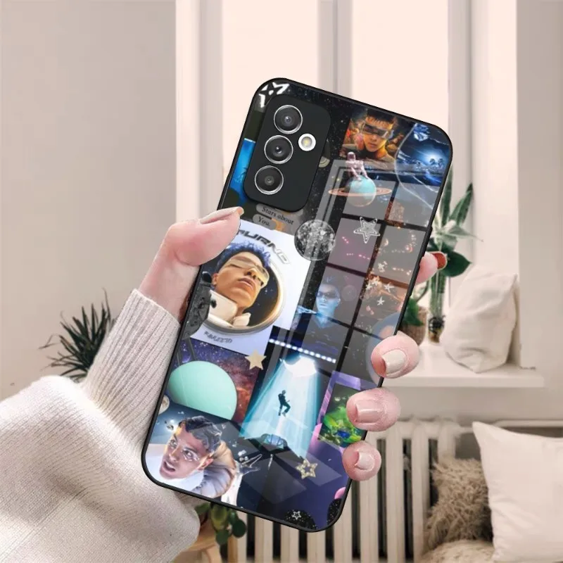 Rapper Rauw Alejandro Phone Case For Samsung A34 A14 A32 A52 A71 A21 A54 A20 A12 Galaxy M14 Glass Design Cover