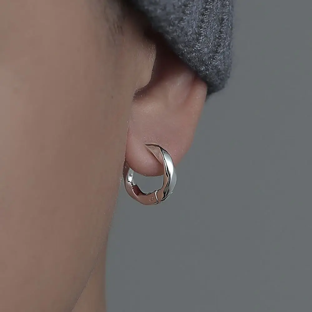 

Party Copper Men Clip Earrings Vintage Ear Clips No Piercing Ear Cuffs Geometric Minimalist Fake Pierced Earrings Teenage
