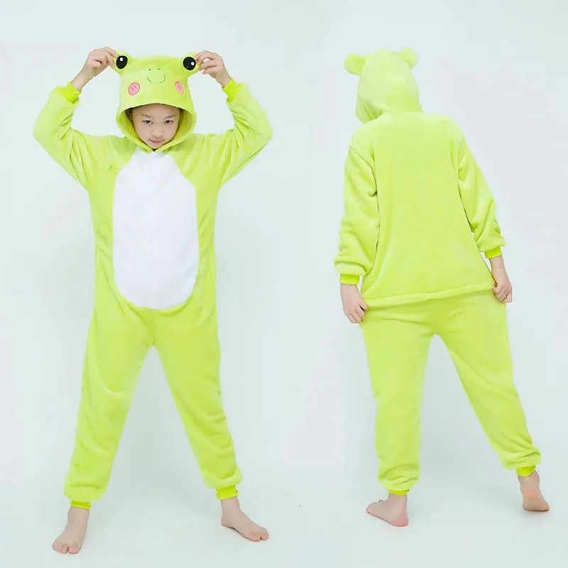 Unicorn Anime Cosplay Costumes Kids Frog Animal Cartoon Jumpsuit for Children Halloween Christmas Girls Boys Pajamas Onesies
