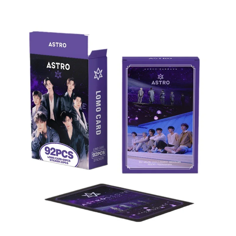 Tarjetas pequeñas KPOP 90 piezas ASTRO Cha EunWoo, tarjetas fotográficas, tarjetas LOMO conmemorativas coleccionables