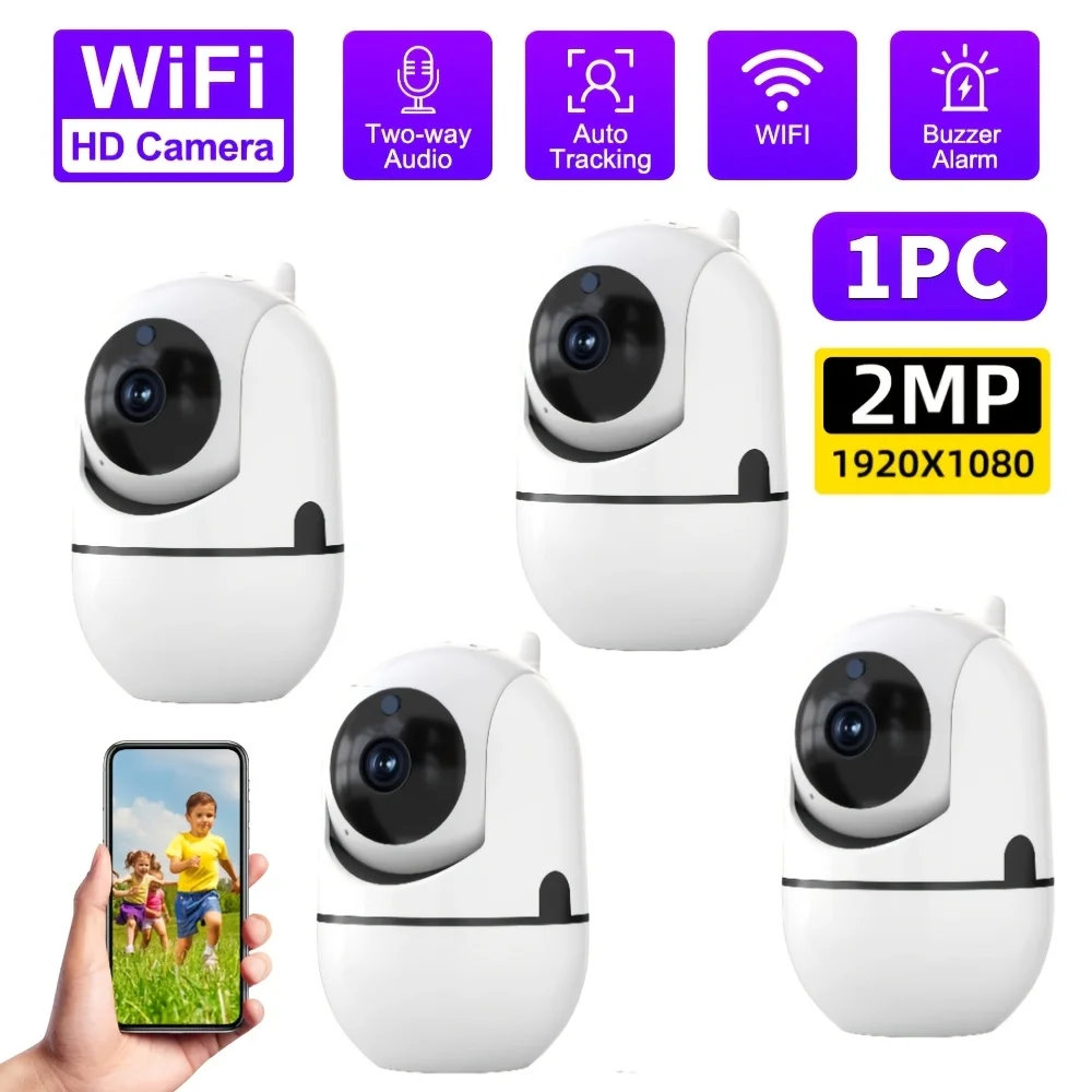

IP Camera Smart Outdoor Home Security WIFI CCTV Surveillance with Color Night Vision Wireless HD 2-Way Audio Camera TF Card