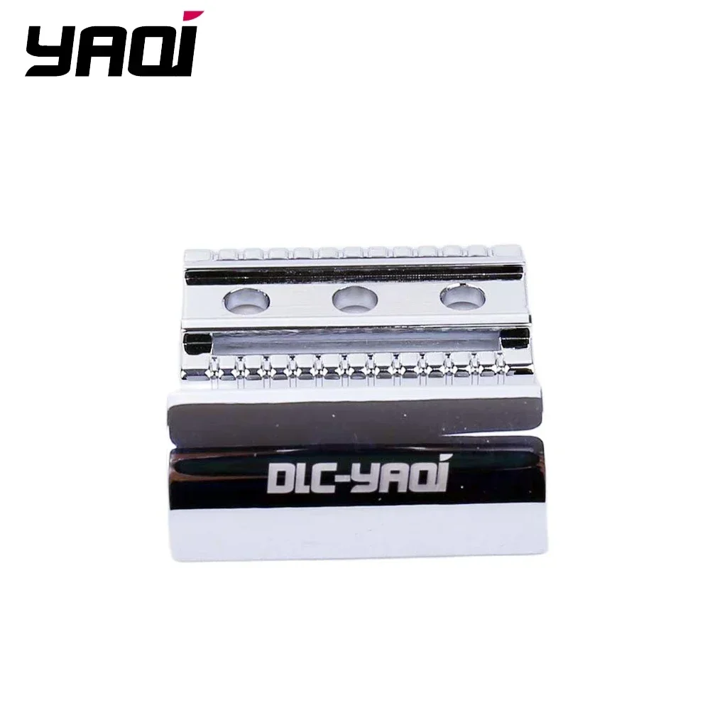 YAQI Chrome Мужская безопасная бритвенная головка для бритья, совместимая с бритвой и мылом для бритья