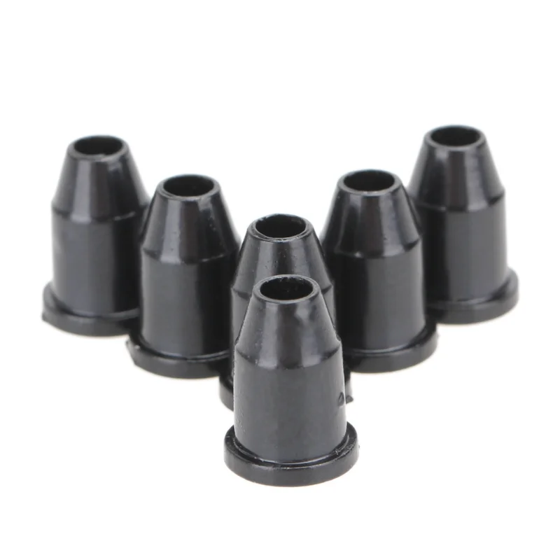 Guitar String Bushing Parts, fivela de montagem, através do corpo, acessórios, preto, prata, ouro, 6pcs