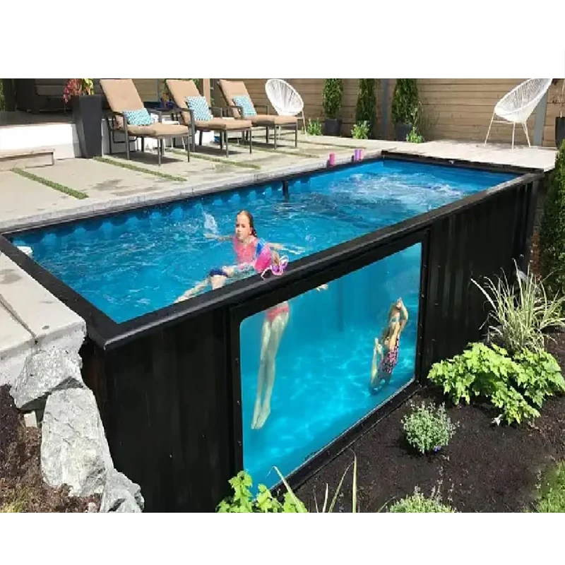 Family Plunge Pool Container Above Ground Pool Outdoor Prefab 20FT 40FT Shipping Container Swimming Pool