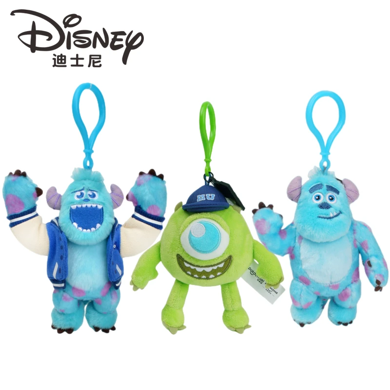 Original Disney Monsters University Plush Keychain Toy James Sullivan Mike Wazowski Soft Stuffed Doll Toy Story Alien Kids Gift