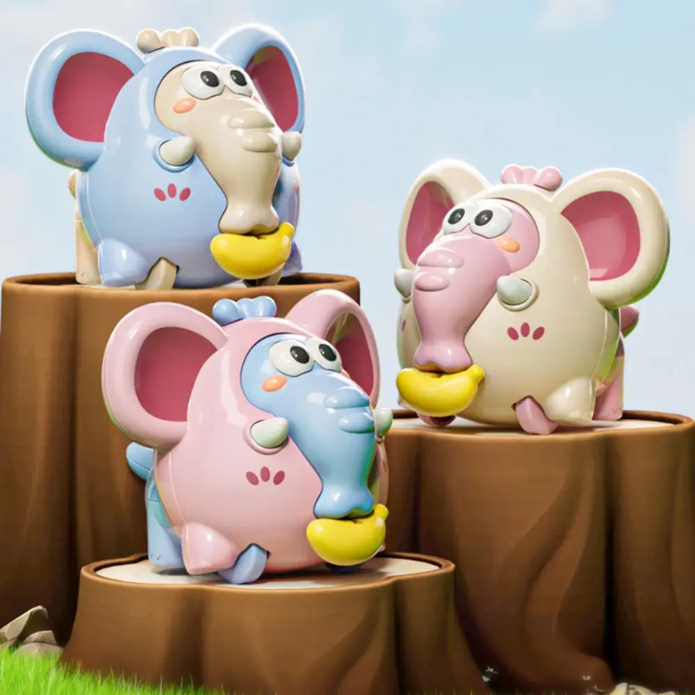 Kinderspielzeug Ziehseil Elefant Spielzeug Interaktives Auto Trägheitsgleit-Spiel Niedliches Cartoon Aufziehspielzeug für Kinder
