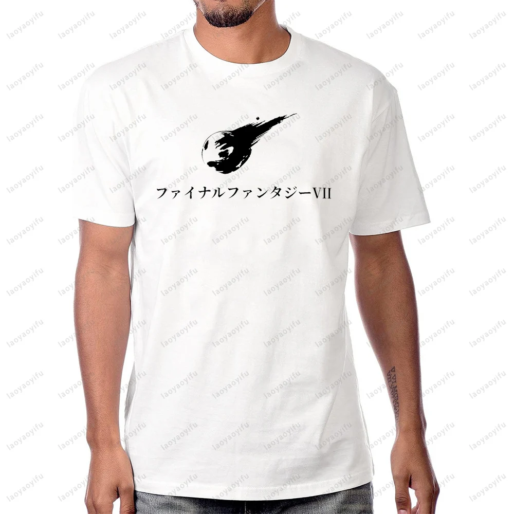Vintage Style Final Fantasy VII FF7 Computer Game Tshirt Casual Fashion Loose Anime Cartoon ACG Otaku T Shirt Summer Cotton Tees view 3