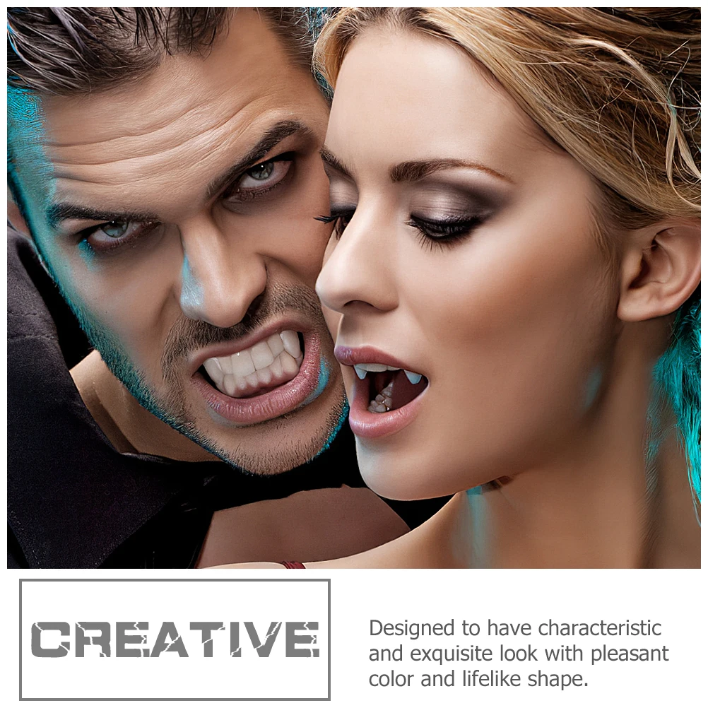 

Vampire Fake Teeth For Halloween Party Cosplay Props Scary Denture Decorative Fangs Novelty Funny Accessories