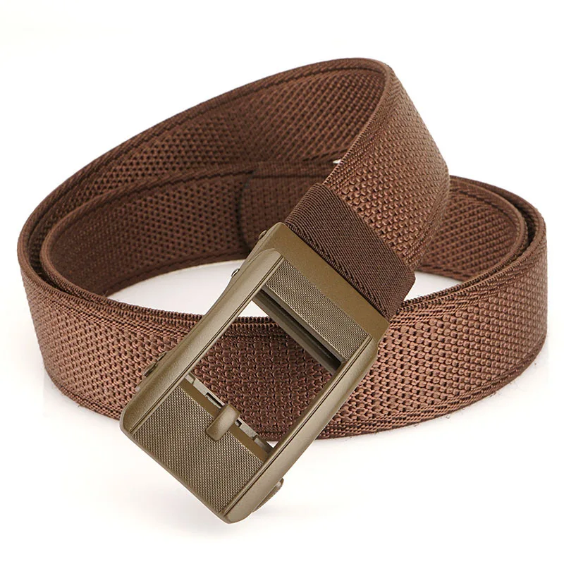 New 3.8 Toothless and Non Perforated Automatic Buckle Nylon Elastic Belt Simple and Fashionable Elastic Micro Elastic Pants Belt