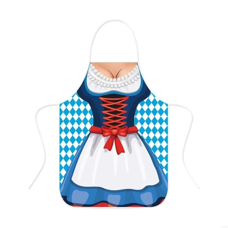 Beer Festival Costume Apron for Adults Quick Wear Neck Loop Apron for Oktoberfest Parties, Photos, and Service 