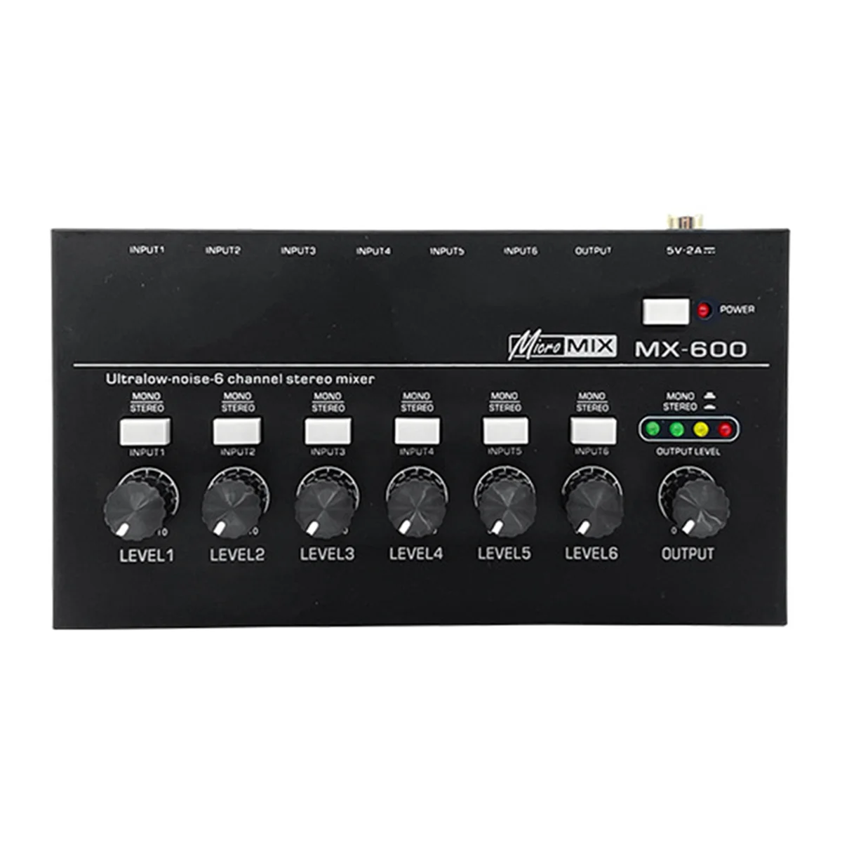 

MX600 Ultra Low-Noise 6-Channel Line Mixer Stereo/Single Track Switch Microphone Preamplifier