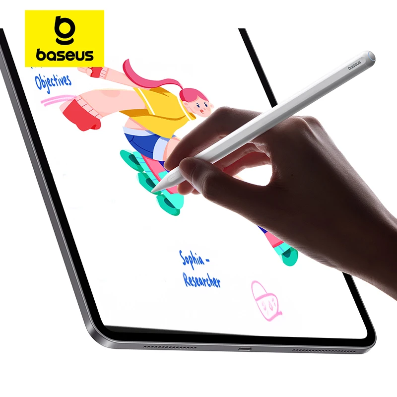 

Baseus Bluetooth Stylus For iPad Pro 360° Touch Operation Wired Charging Customizable Shortcuts Slide-to-Turn Page For iPad Air