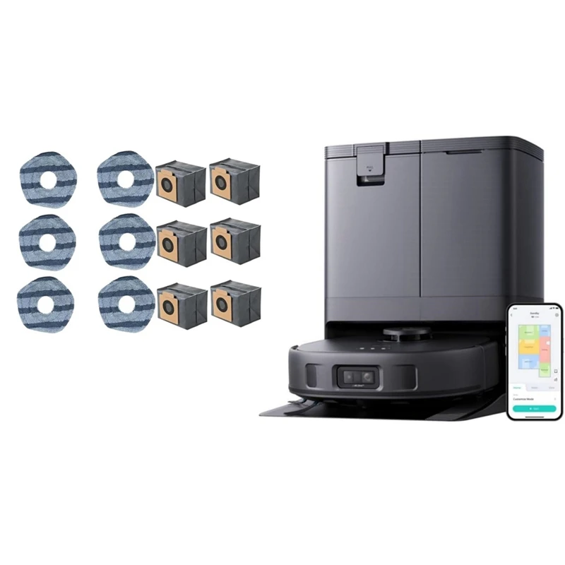 ل Eufy X10 Pro Omni Cleaner جهاز آلي لتنظيف الأتربة ممسحة القماش منصات أكياس الغبار الملحقات