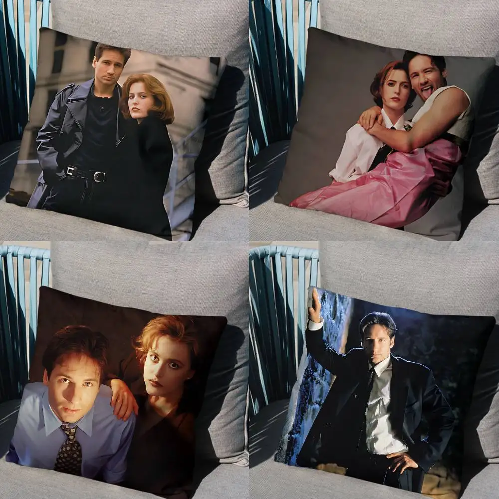 cool The Fantastical X Files Pillow Case Anti-dustmite Pillowcase Invisible zipper silky short plush Sofa cushion cover