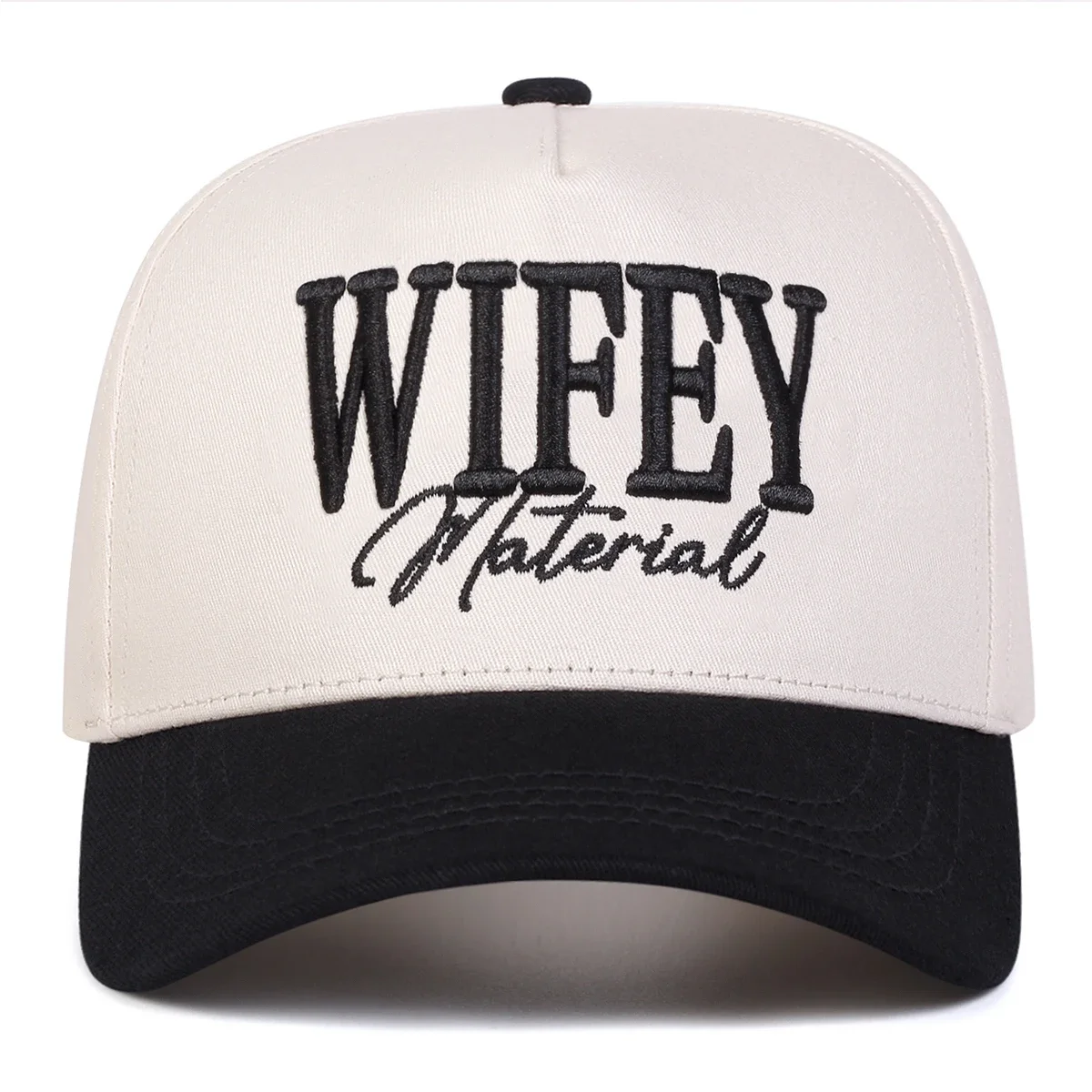 Unisex WIFEY MATERIAL Letter Embroidery Baseball Caps Spring and Autumn Outdoor Adjustable Casual Hats Sunscreen Hat Sports Cap