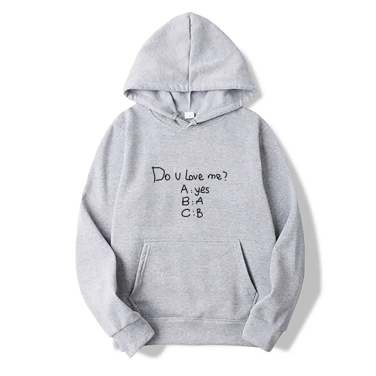 Do U Love Me A Yes B A C B Answer Choice Graphic Autumn and winter hooded sweatshirts