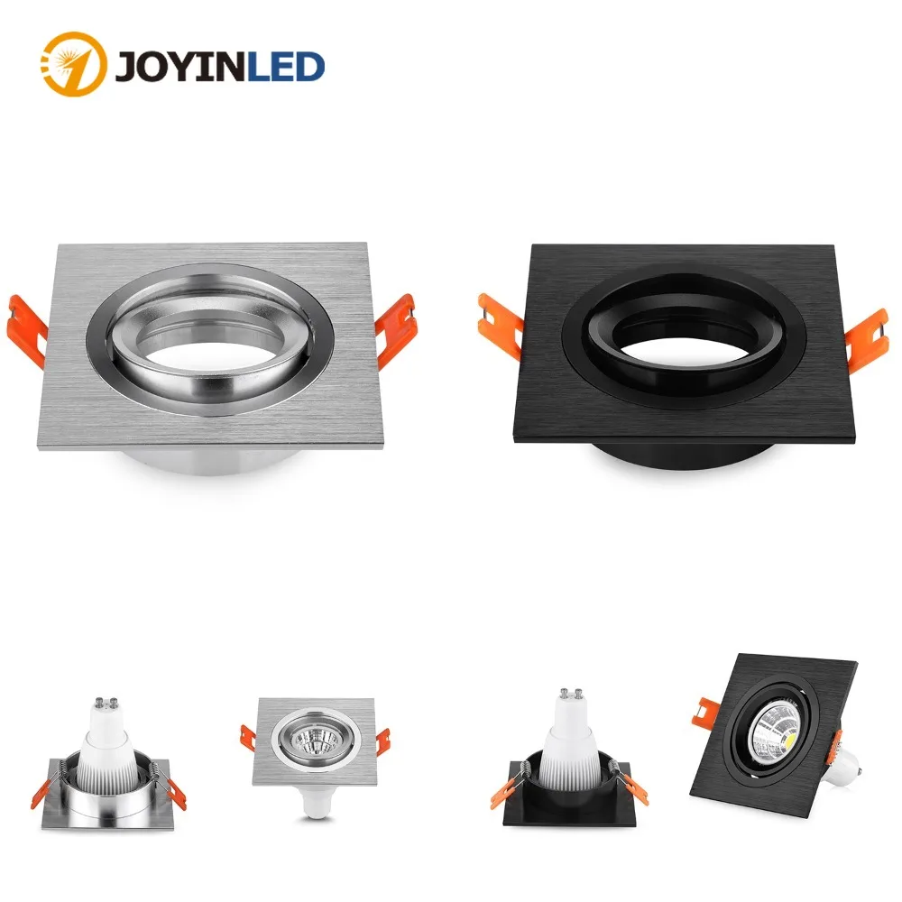 

1/10PCS Downlight Adjustable GU10 MR16 Black/White Halogen Led Spot Light Frame E27 Lamp Holder GU10 Downlight Accessories