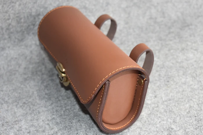 KOSTENLOS - Fahrrad-Leder-Heckpaket 20 x 5,5 x 9 cm PU-Fahrradtaschen Retro-Fahrradträgerbündel Mountainbike-Fronttasche Reise Q1070 – Detail 12