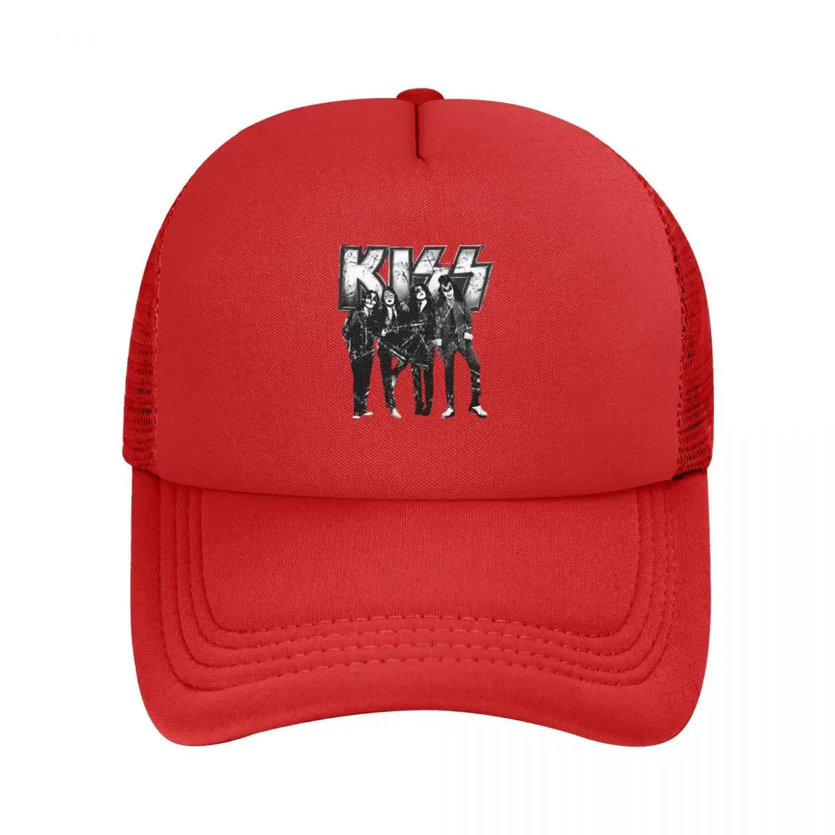 

KISS The Band Mesh Baseball Caps Snapback Fashion Baseball Hats Breathable Casual Casquette Outdoor Unisex