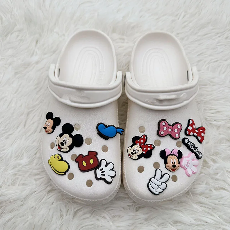 

13PCS/set New Mickey Minnie Shoes Accessories sanrio Kawaii Anime Shoesflower Women Cartoon Shoe Charms Decoration Gifts