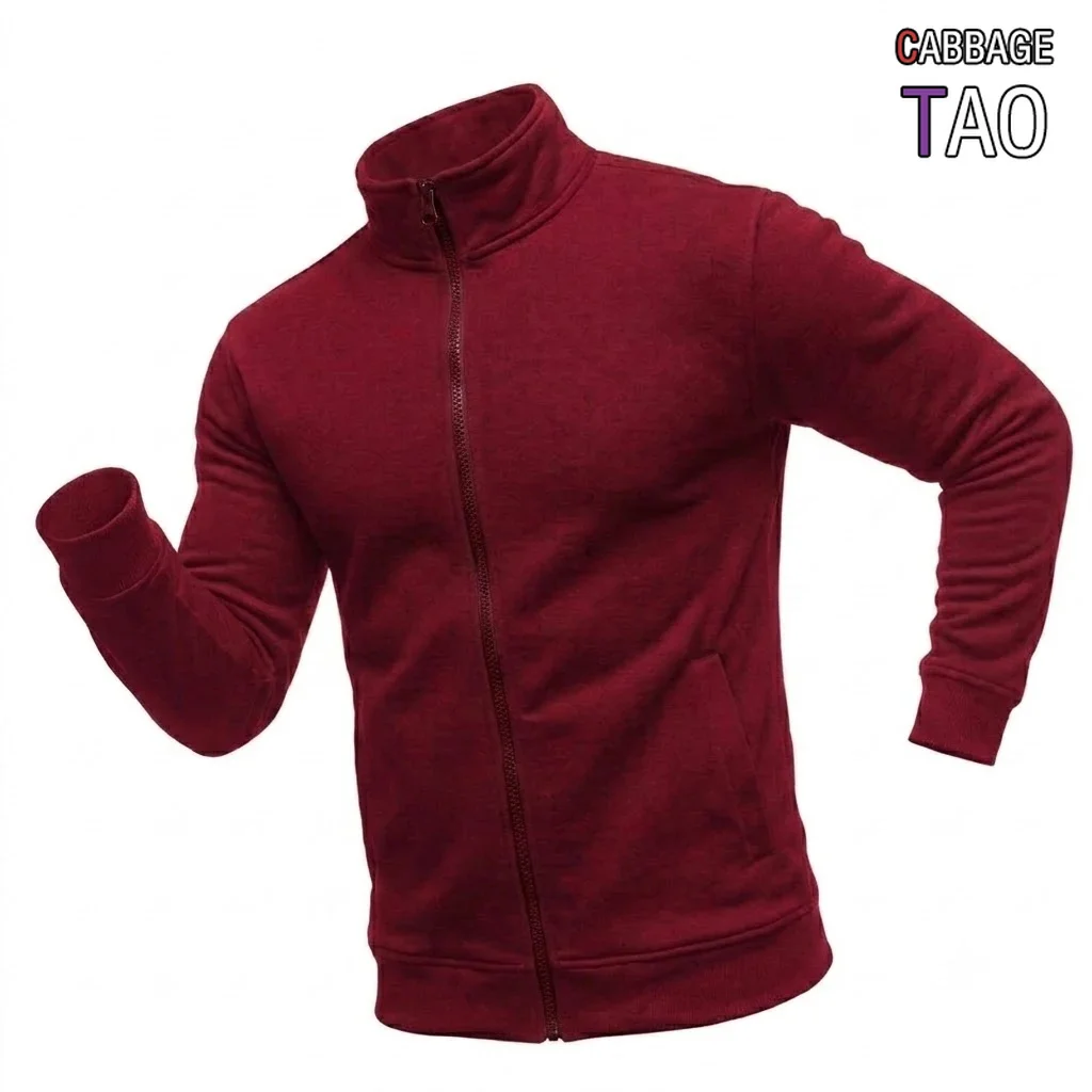 Mens Mock Neck Zip Up Workout Sweatshirt Lightweight Long Sleeve Gym Jacket Casual Zipper Sweatcoat Outdoor Athletic Cardigan