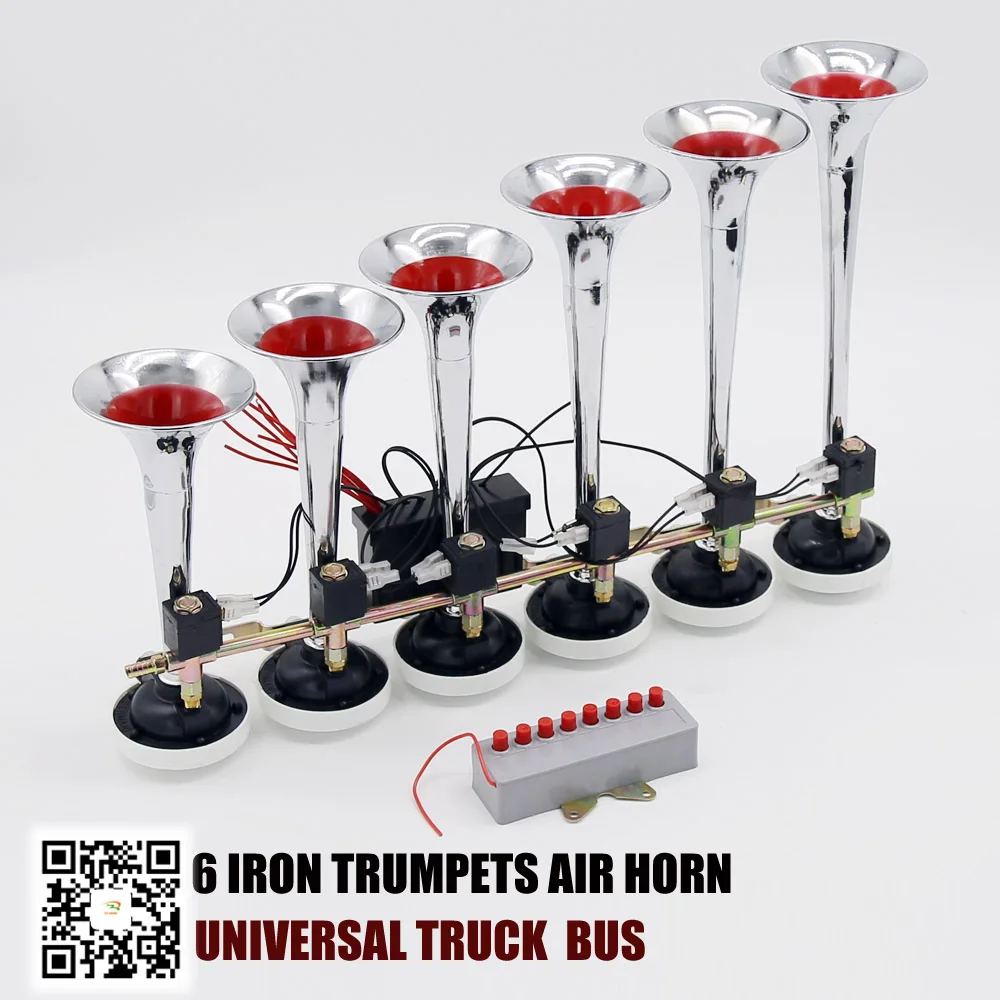Klaxon 12v 8 geluiden luchthoorn muziekhoorn vrachtwagenonderdelen