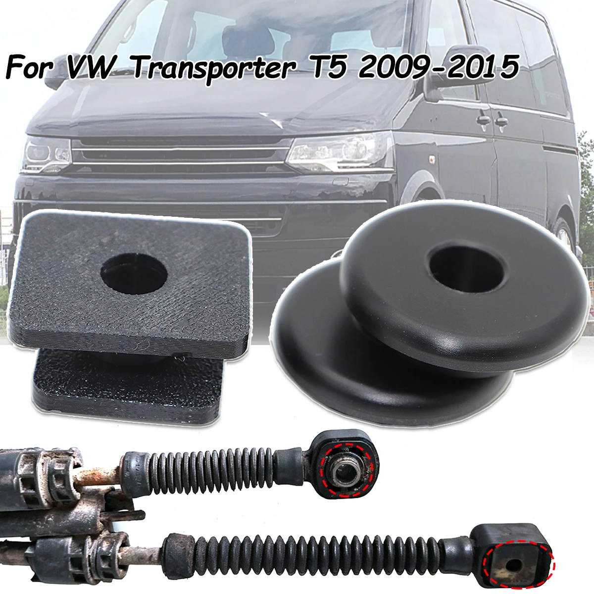 Manual Gearbox Shift Cable Linkage Control Bushing Shifter Lever Selector Rod Connect Bush Fix For VW Transporter T5 2009-2015