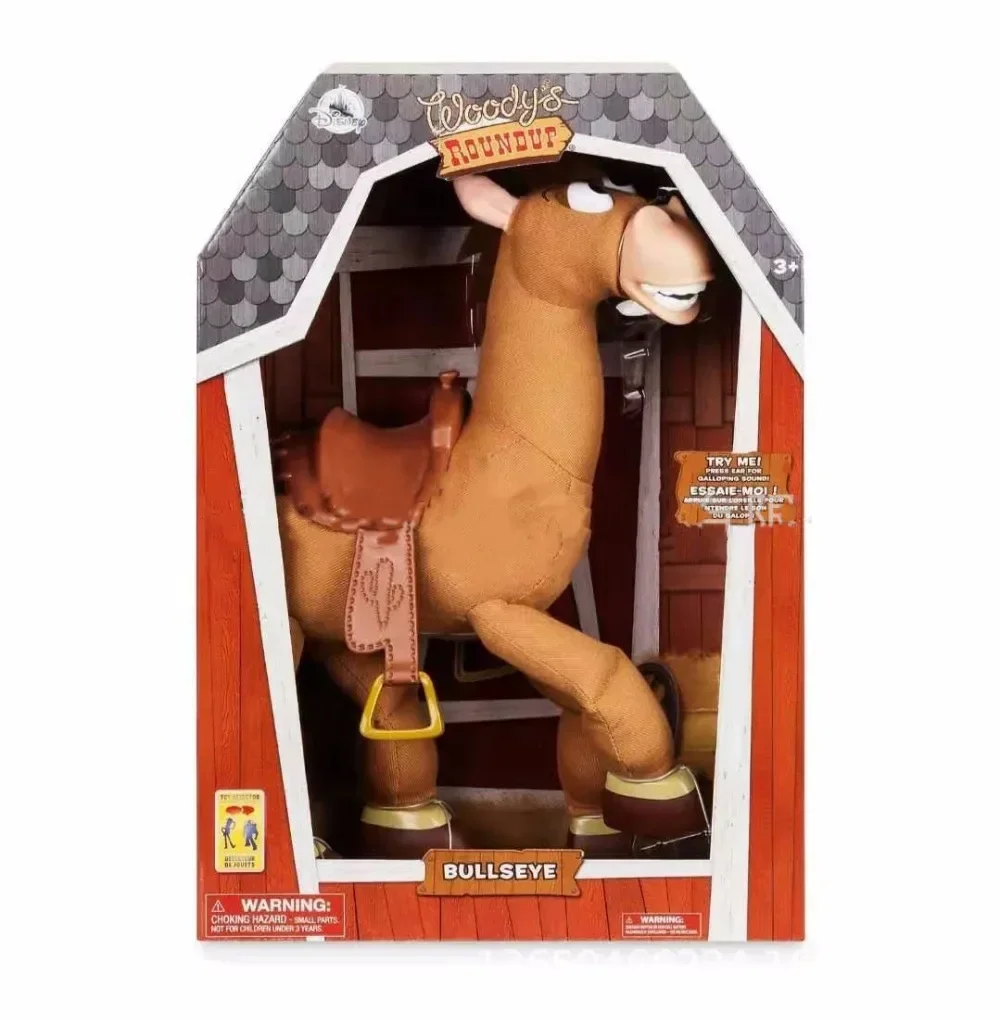 Toy Story 4 Toy Story Toy 4 Jouet coule pour enfants, Figurines d'action, Figurine de beurre en peluche, King Bullseye, Woody's Horse, Modèle parlant, 18 ", 46cm