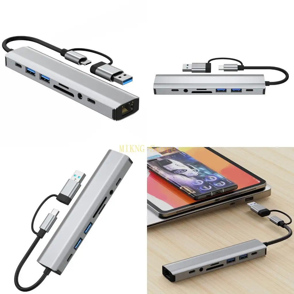Multifunctional Laptop Adapter With Ethernet 2USB3.0 And 2Slot Card Readers Best Sale