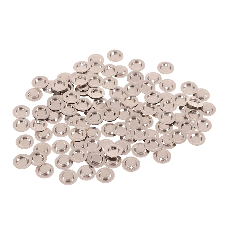 

100Pcs 18650 Positive Caps - Flat Head Spot Welding Gaskets | Lithium Battery Accessories