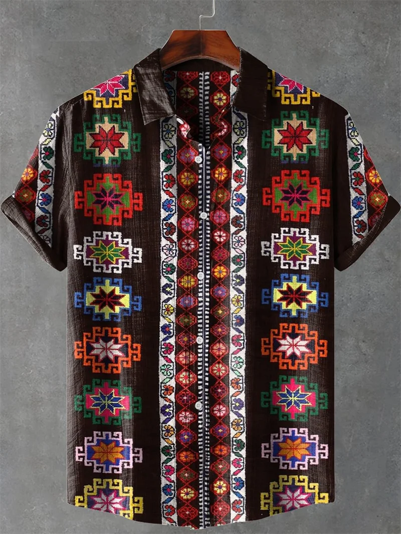 

Модная рубашка с коротким рукавом с 3D музыкальным принтом, льняная 100% мужская повседневная рубашка, уличная одежда, модная гавайская рубашка