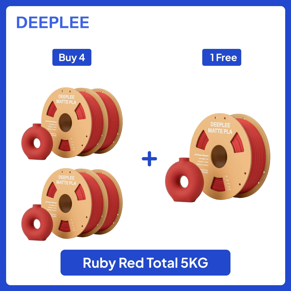 DEEPLEE 2KG mat PLA-filament 1,75 mm 3D-printen voor FDM 3D-printer PLA roze Deeplee-filament