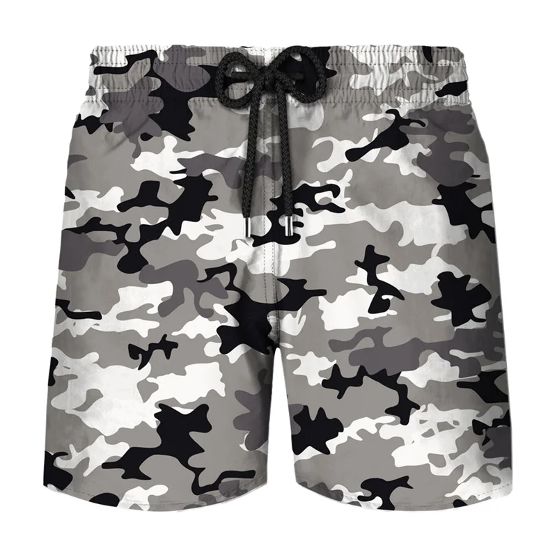 Fashion Camouflage Board Shorts Men Fashion 3D Printed Camo Quick Dry  Swimming Trunks Cool Ice Loose Shorts Summer Short Pants