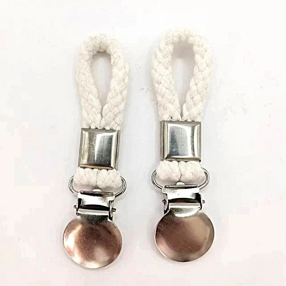 

Creative Braided Towel Clip Multipurpose Cotton Loop Metal Hook Clamps Towel Holder Cloth Hanger Clamp Home Cloth Storage Hook