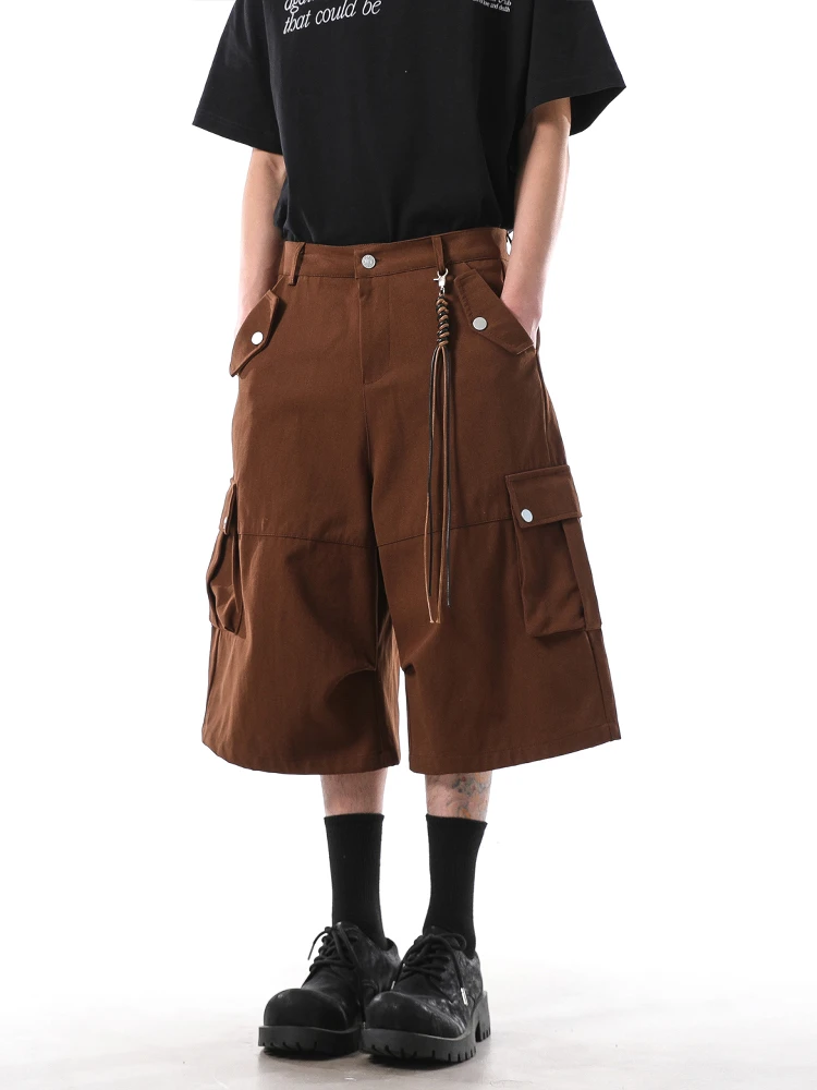 

American Retro Workwear orts Men's Loose Straight Casual Pants Spring Summer Trendy Brand Multi-ket Youthful Vitali Sle