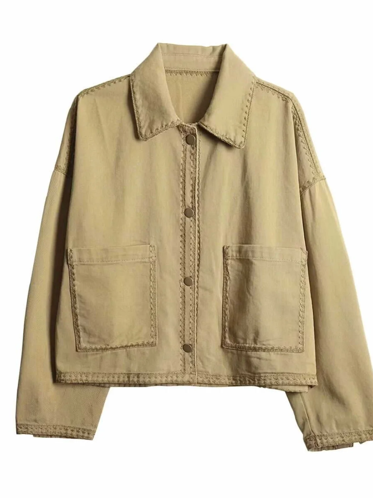 

Летняя новинка WMXZ: Свободная повседневная универсальная куртка-рубашка с воротником и декоративными элементами, модная женская верхняя одежда