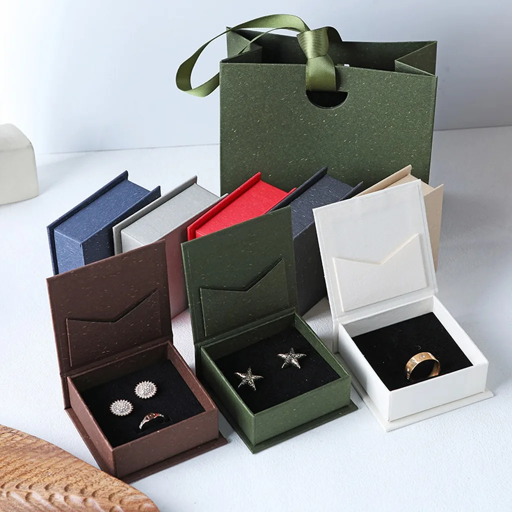 Flip Book Jewelry Box Unique Magnetic Jewelry Box Magnetic Closure Jewelry Box High-Quality For Home Decoration Business Trip