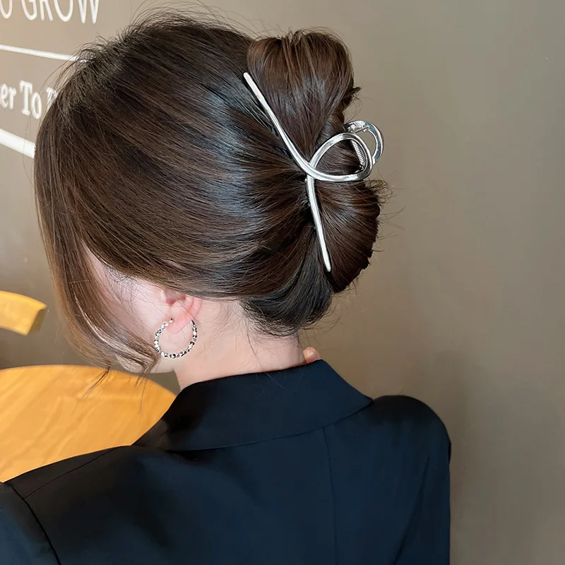 مشبك شعر عالي ومعدني، مشبك كبير الحجم، نمط جديد مع حجم شعر عالي، أغطية رأس بمشبك شعر كبير الحجم #2