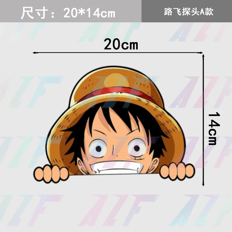 ONEPIECE Luffy cartoon animation personalized car sticker Sauron glass body decoration sticker bumper covering scratches sticker