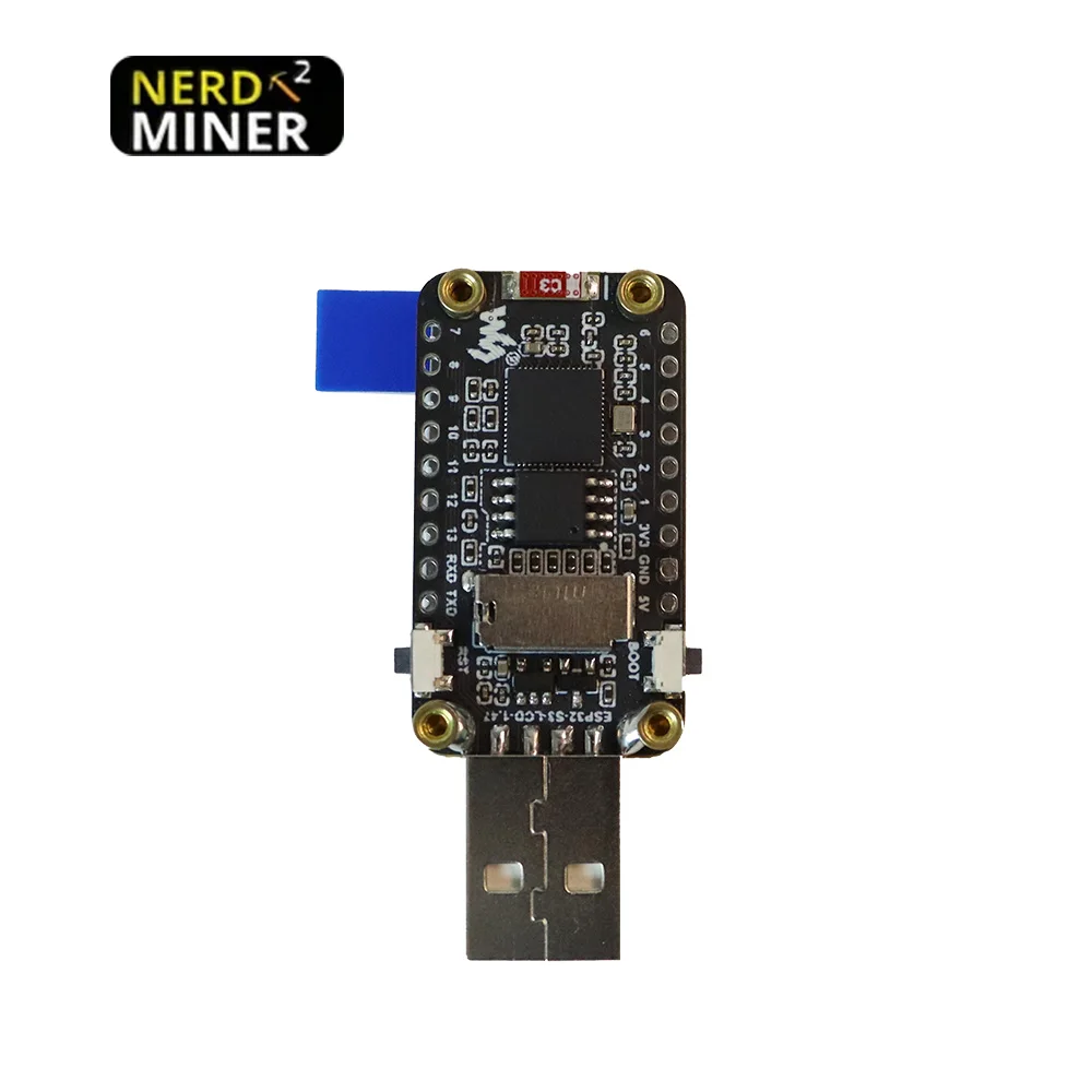 Nerdminer USB Bitcoin Miner 250KH/s | شاشة LCD ذكية تشفير منفرد اليانصيب BTC مينر | آلة تعدين بيتكوين USB صغيرة يمكنك صنعها بنفسك #3