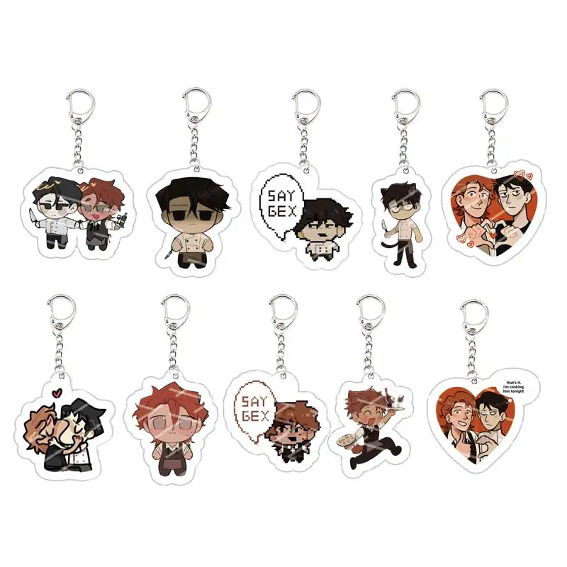 Acrylic Dead Plate Vince Rody Keychain KeyRing for Accessories Bag Dead Plate Vince Rody Pendant Keyring Key chain Fans Gifts