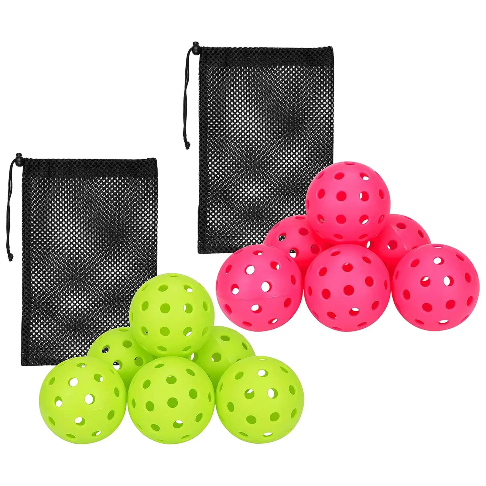 6 Pieces Pickleball Balls Durable Official Size Ball for Outdoor Courts