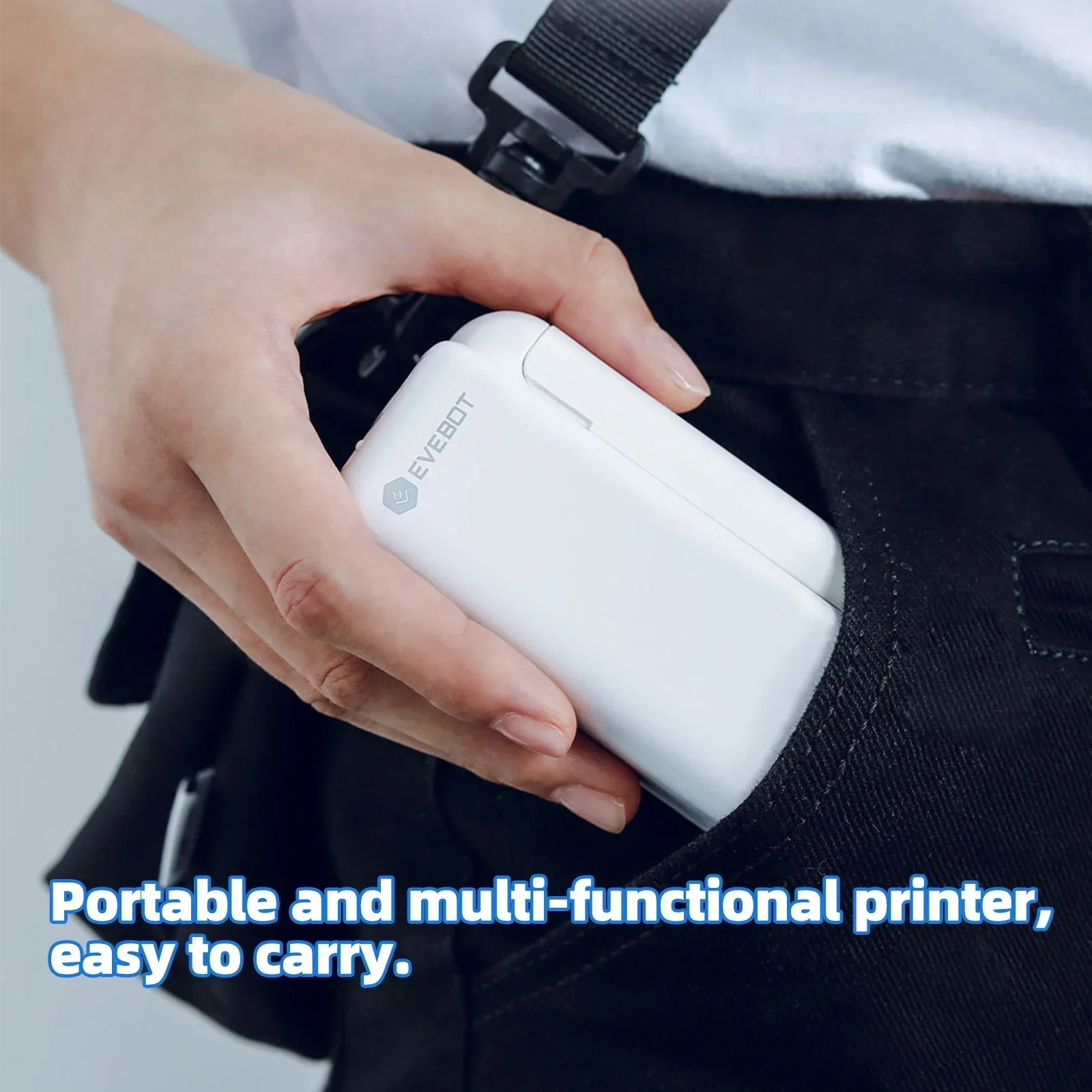 EVEBOT PrintPods Handheld Printer Mini Portable Inkjet Tattoo Printer with Ink Cartridge WiFi Connection FOR ABSORBENT SURFACES