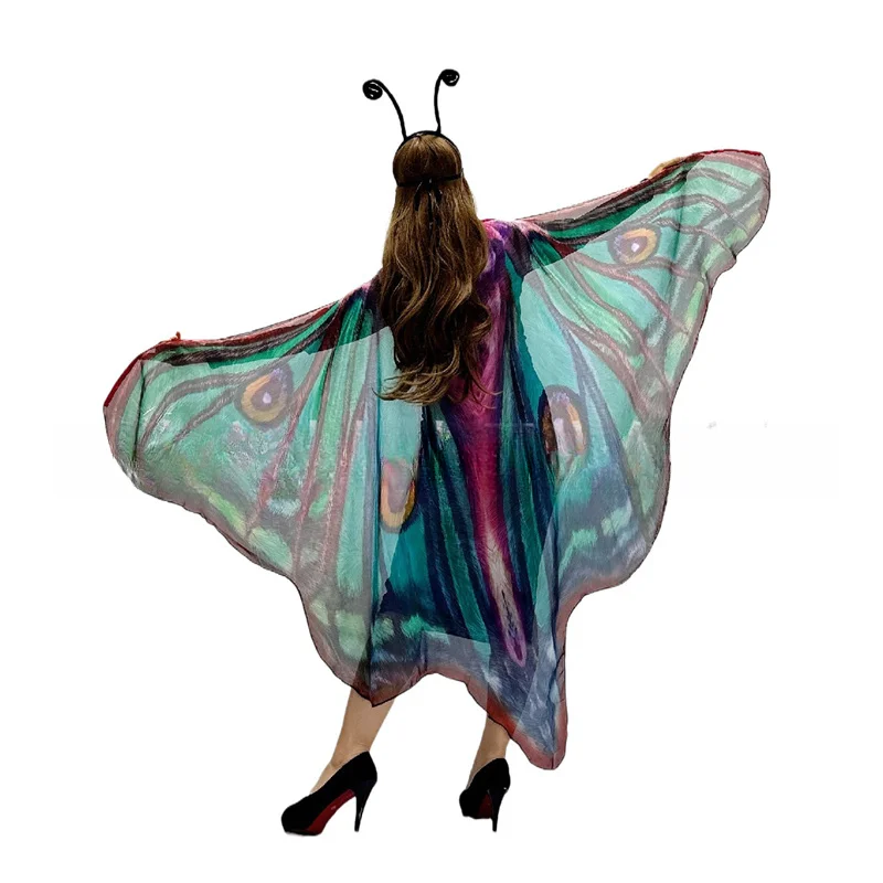 Oldmoom Cape Ailes De Papillon De Nuit – Déguisement Enfant – Polyester Léger – Costume Danse, Fête, Cosplay – 50x22 Cm
