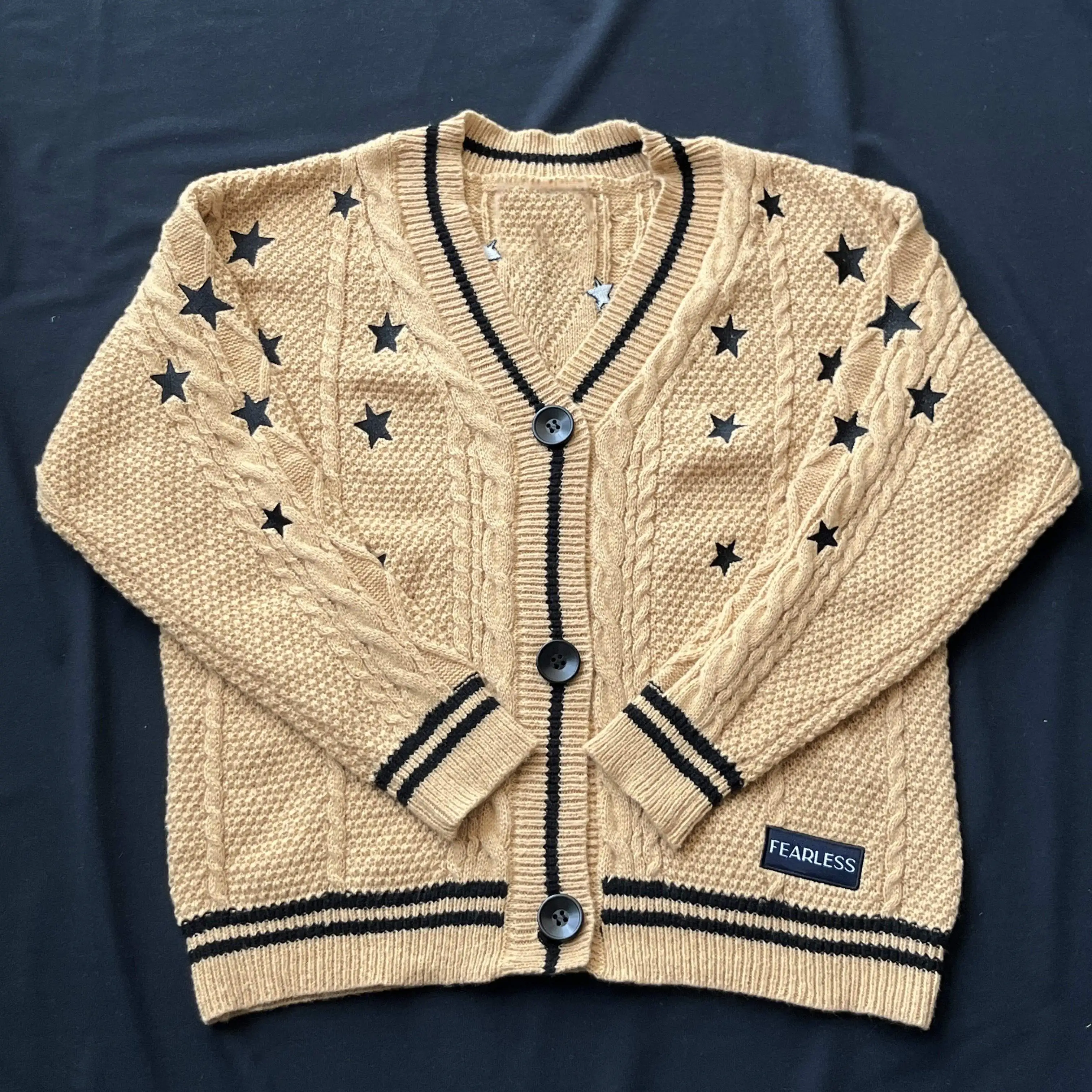 Spring Fearless Inpsired Butterfly Embroidery Folklore Cardigan Women  Kawaii Sweater Outsuit  Loose Fit Knitted Cardigan Female