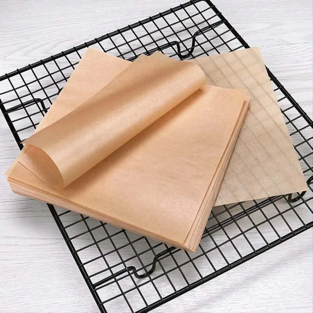 50/200PCS Anti-oil Baking Paper Grilling Air Fryer Baking Mat Suitable Baking High Temperature Resistant Baking Sheet Accessory