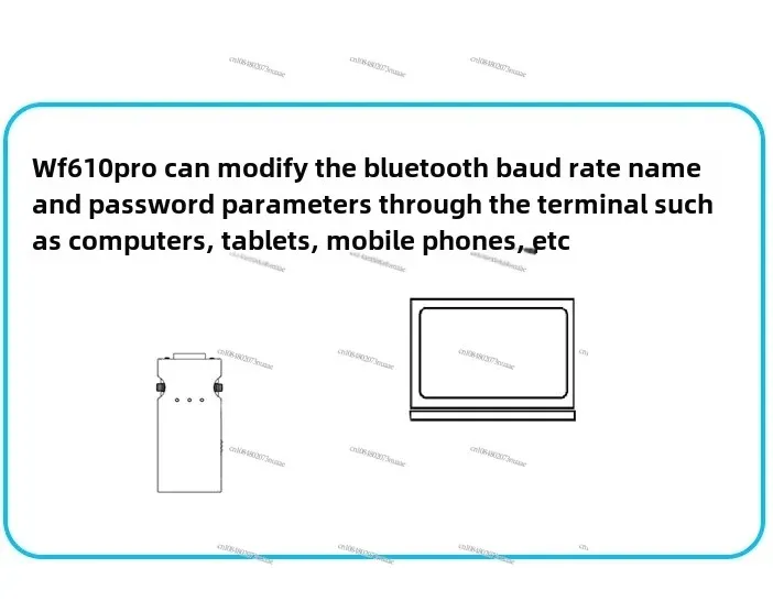 RS232 Wireless Serial Bluetooth Adapter of WF610PRO Model, Bluetooth Module That Supports SPPBLE Dual-mode Communication